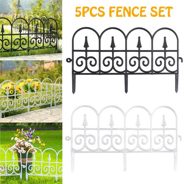 

fencing, trellis & gates 5pcs garden border decorative fence edging outdoor plant bordering lawn for decor flexible