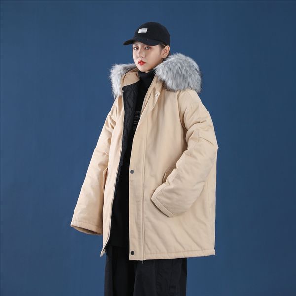 

2021 new women winter hooded hip hop coat cotton-padded jacket warm parka womens parkas outwear ladies windbreak swub, Black