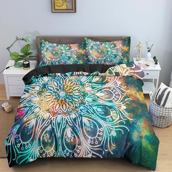 

bedding sets mandala duvet cover set luxury soft microfiber bohemian pattern comforter quilt single double  king size