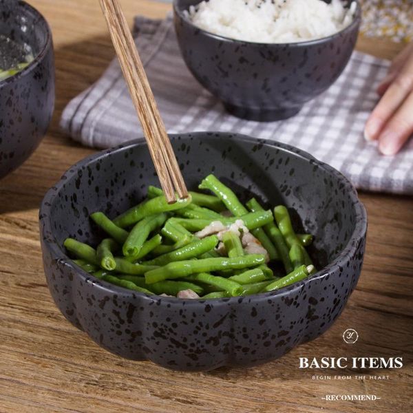 

bowls vegetable bowl kitchenware rices ceramic flower tray utensils black pupkins
