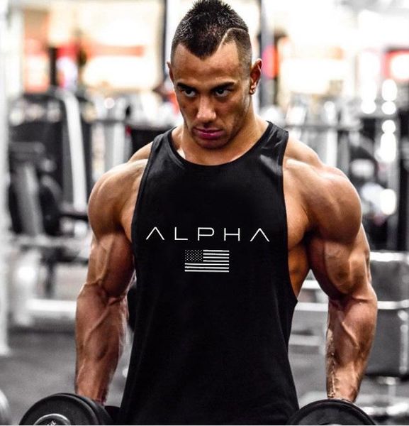 

men' tank 2021 summer gym muscle sports running workout training vest bodybuilding sleeveless cotton i-shaped, White;black