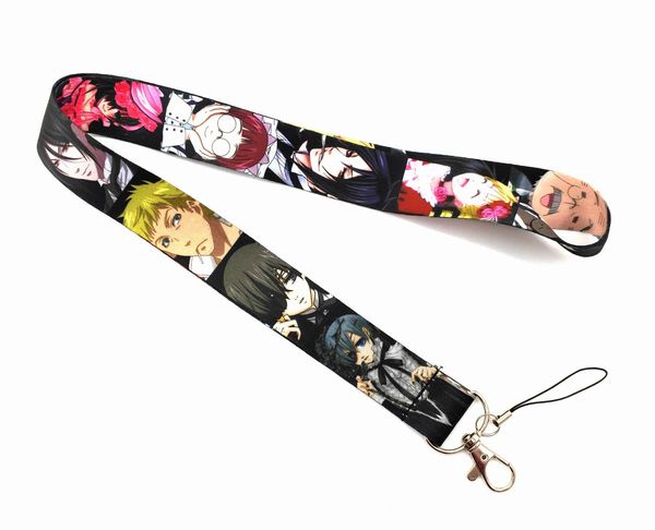 Großhandel 10 stücke Beliebte Cartoon Hunter Inuyasha Schwert Kunst Online Black Butler Anime Japan Handy Lanyard Schlüsselanhänger Anhänger Party Geschenk