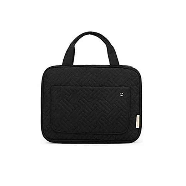 

storage bags fashion cosmetic travel bag waterproof toiletry wash kit hand pouch women men with metal hook