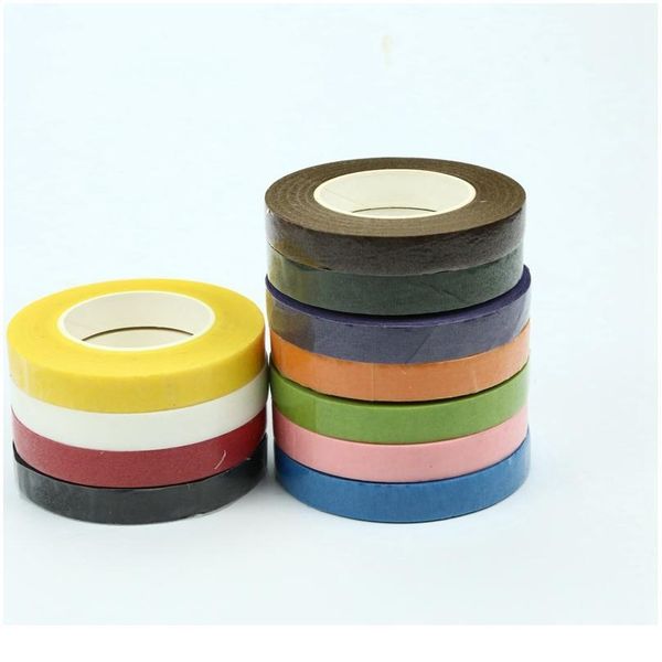 

1roll adhesive tape diy christmas wreath handmade material packaging flower rod artificial flowers gifts box home decor qylvwe