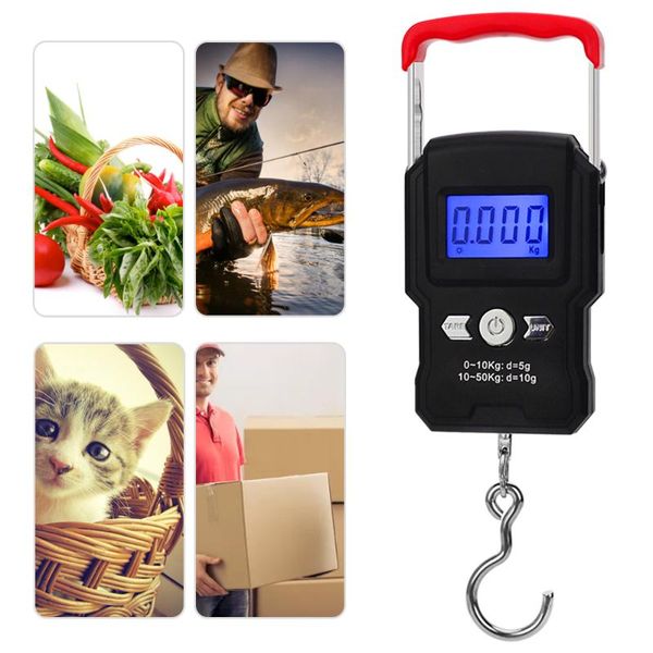 

fishing hooks digital scale electronic hook 110lb 50kg hanging lcd screen portable weighing scales