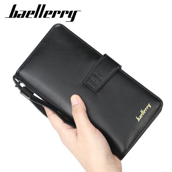 

wallets baellerry casual men wallet leather business clutch bags for s holder male and purses, Red;black