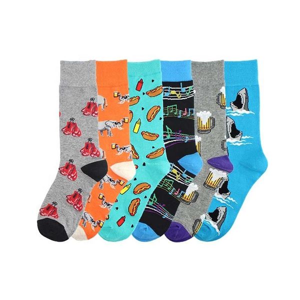 

men's socks men custom design fashion cotton unique for, Black