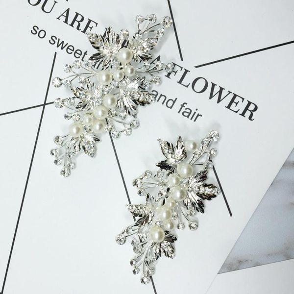 

hair clips & barrettes 2pcs bride wedding rhinestone alloy accessories jewelry bridal pins e56a, Golden;silver
