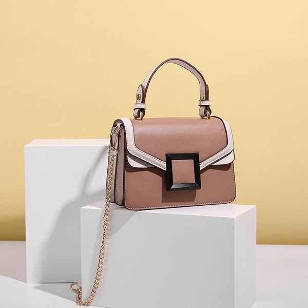

evening bags 2021 fashion contrast color chain handbags high shoulder diagonal small square bag sac luxe