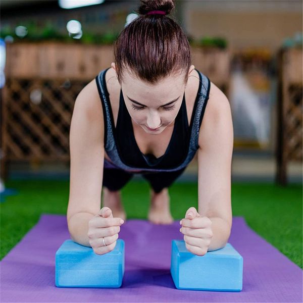 Yoga bloco tijolo EVA colorido espuma antiderrapante treinamento musculação exercício ginásio equipamento de fitness esticando saúde esportivo