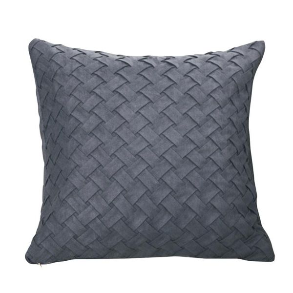 

cushion/decorative pillow 45x45cm dustproof cushion case nordic basket weave pattern for couch sofa soft square cute bedroom home decor thro