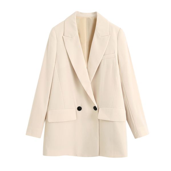 

2021 new elegant autumn winter solid causal long sleeve pockets coat office ladies pocket women suit blazer guqq, White;black