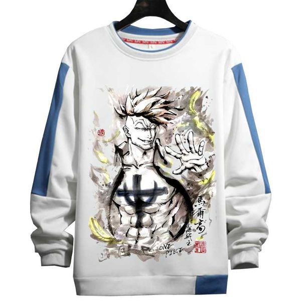 

men's hoodies & sweatshirts anime one piece ink painting hoodie women men, Black