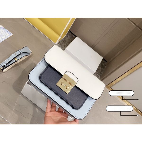 

2021 fashionable and beautiful ladies famous shoulder bag leather chain messenger bag fashionable 23.16cm1, Black