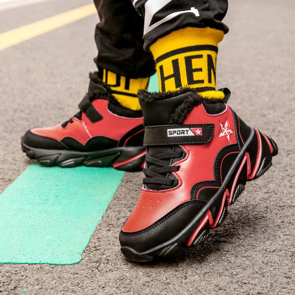 

autumn and winter boy basketball shoes kid sneakers sport shoes children shoes sport boot running jogging for boys and girls