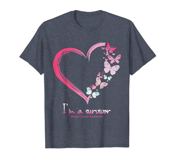 

i'm a survivor breast cancer awareness t shirt, White;black