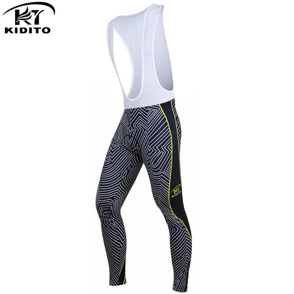 

racing pants kiditokt winter keep warm cycling bib with 3d gel padded shockproof thermal mountain bike trousers for men, Black;blue
