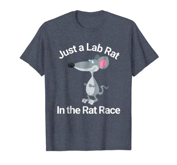 

just a lab rat in the rat race funny lab tech t-shirt, White;black