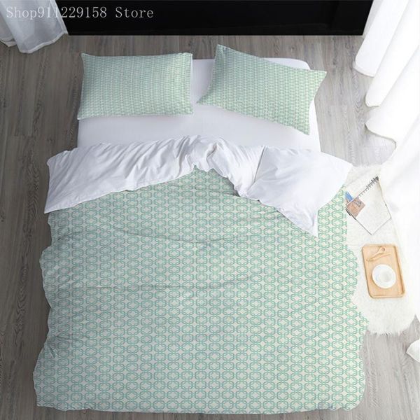 

bedding sets 2/3pcs refreshing bedspread green set cartoon checkered picture duvet cover single double  sheet