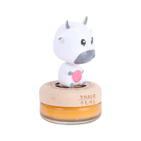 

car air freshener 1pc shaking head cow statue aroma ornament dashboard decor cattle