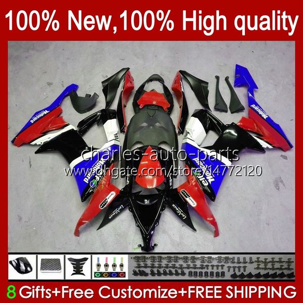 Kit corpo per KAWASAKI NINJA ZX1000 Rosso blu nero C 1000CC ZX1000C 08-10 Carrozzeria 56No.131 ZX 10R ZX10 10 R 1000 CC ZX-10R 2008 2009 2010 ZX10R 08 09 10 Carenatura moto