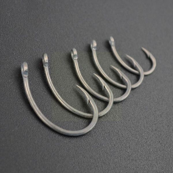 

fishing hooks set carbon steel single circle barbed sea tackle accessories carp hook jip x0s2