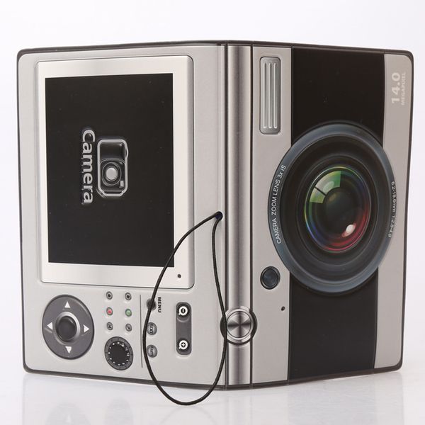 

10pcs bag parts camera prints 3d solid pu passport cover, Black