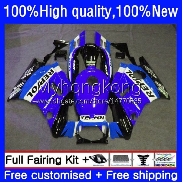 Carrozzeria Repsol blu per HONDA CBR600FS CBR600 F2 CBR600CC 91-94 Corpo 34No.162 CBR 600F2 600 F2 FS CC 600CC 600FS 1991 1992 1993 1994 CBR600F2 91 92 93 94 Kit carenatura