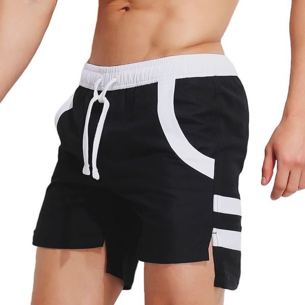 

beach sport runing swimming gym fitness clothing badmode jogging surfing shorts men's fast workout, White;black
