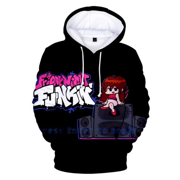 

men's hoodies & sweatshirts friday night funkin casual hoodie sweatshirt spring autumn male trend harajuku streetwear hip hop long slee, Black