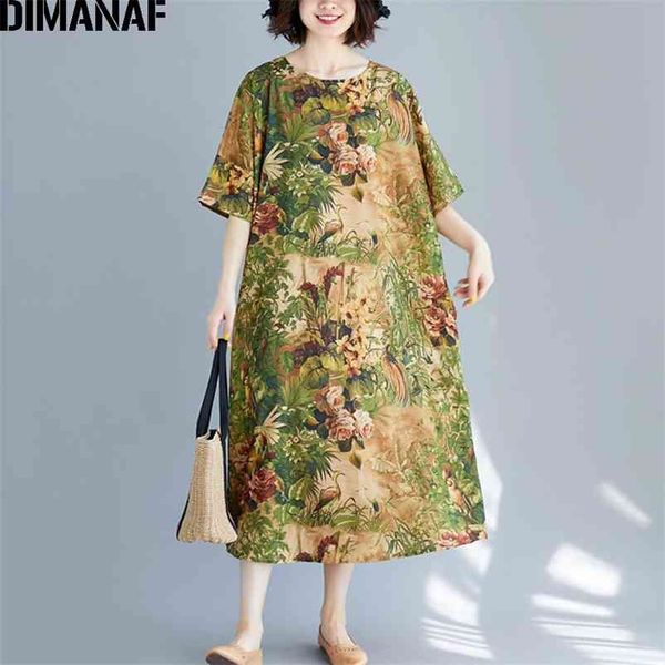 

plus size women dress summer beach style loose lady vestidos casual print floral female clothes 6xl 210531, Black;gray