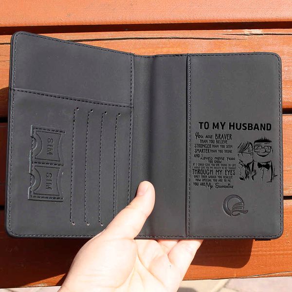 

salesaleto on on dig my man pu leather passport cover wallet customized gifts for men christmas day drop shipping, Red;black