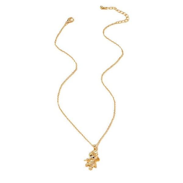 

2021 ins gold chain ox cattle cow elephant animal minimalism pendant choker necklaces trendy korean fashion chic party jewelry, Golden;silver