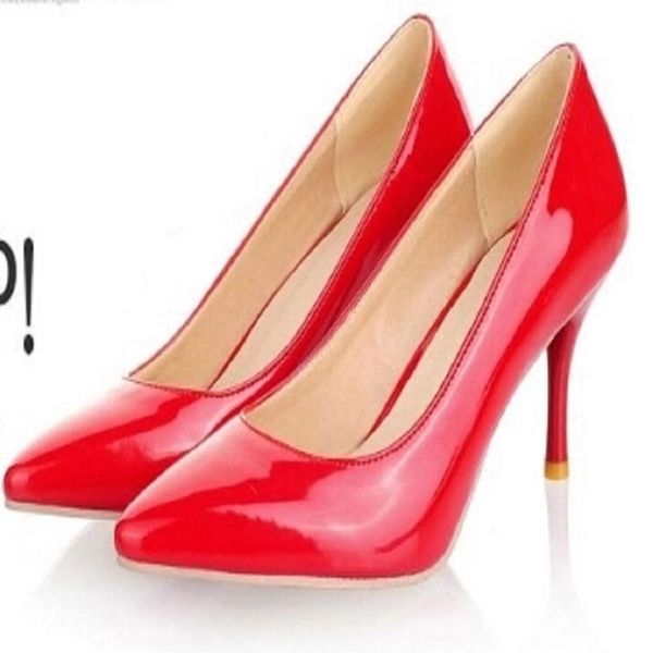 

dress shoes 2021 fashion high heels women pumps slim classic white red lined beige balls wedding large size, Black