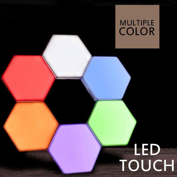 

wall lamp rgb touch sensor remote control quantum led hexagonal rgbw slice honeycomb smart night light home decor