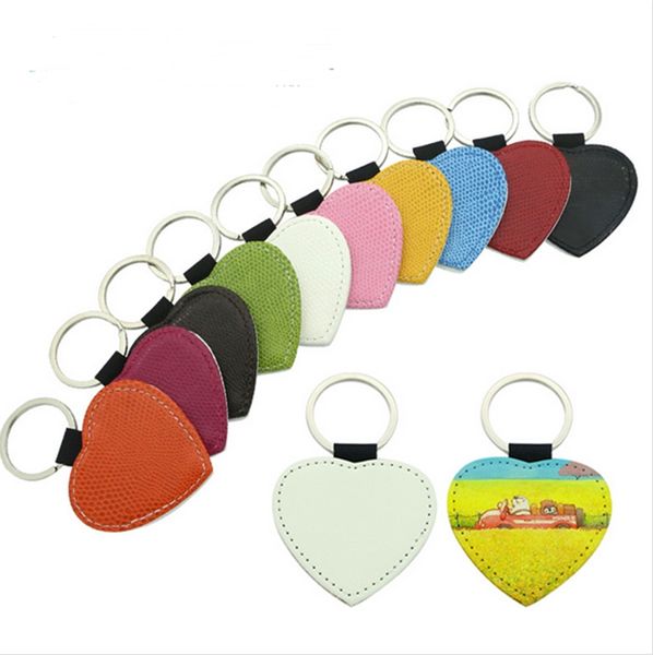 

snakeskin pattern single-sided blank edging treatment thermal transfer diy pattern keychain pu leather key ring keychain oa3294, Silver