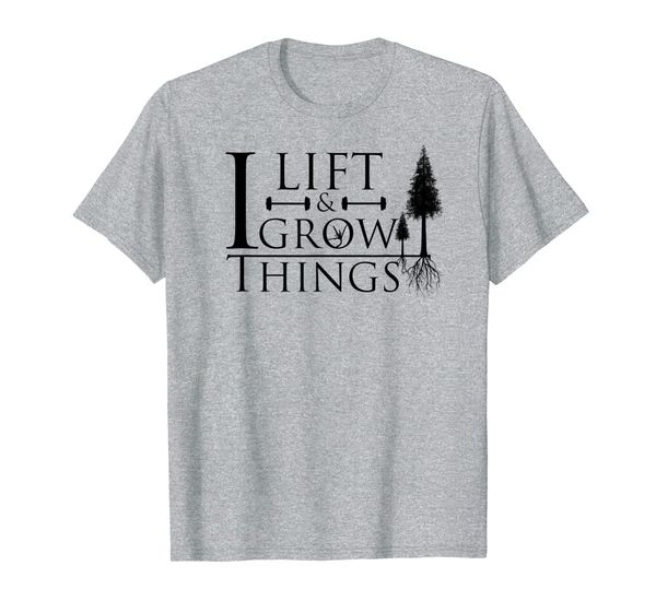 

i lift i grow things gardening gym graphic tee got, White;black
