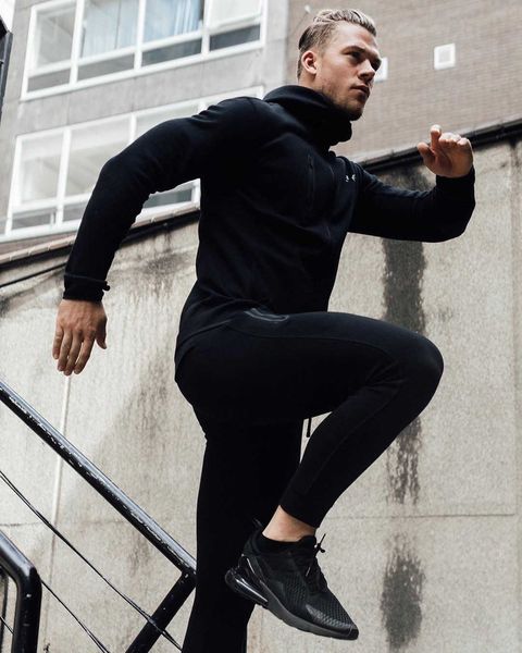 

muscle brothers new fitness training sweater two piece outdoor sports hoodie, Gray