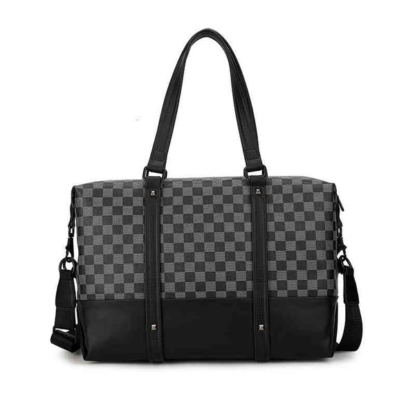 

handbag men's business travel luggage bag large capacity short distance boarding fitness one shoulder slanting, Black;red