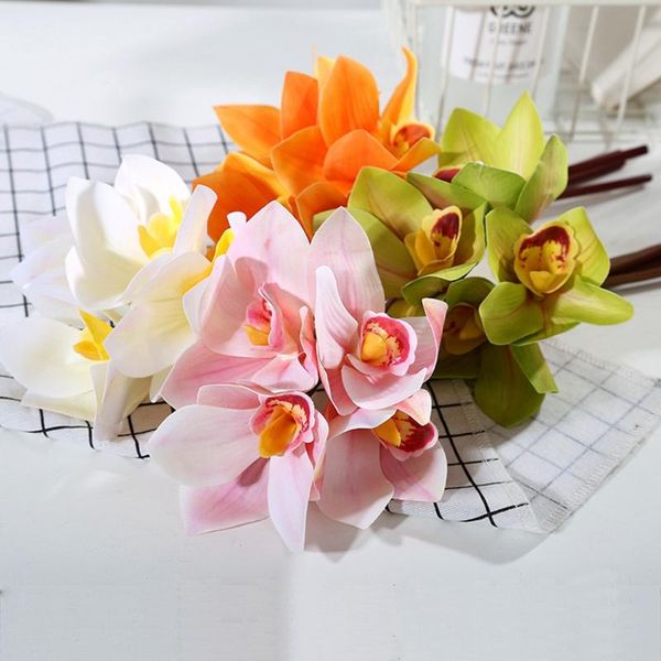 

decorative flowers & wreaths 4pcs faux flower simulated orchid artificial po prop