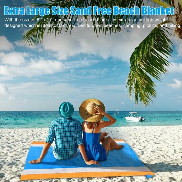 

new outdoor beach mat magic sand beach blanket portable waterproof sand towel travel camping bed picnic mattress