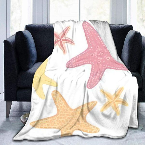 

blankets abstract seaside animal starfish 3d print velvet home sofa sherpa blanket for beds warm fleece camping quilt