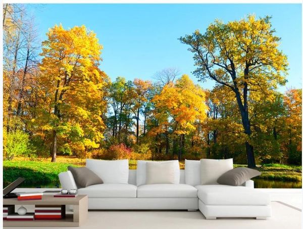 

wallpapers beautiful scenery fresh autumn lakeside 3d background wall