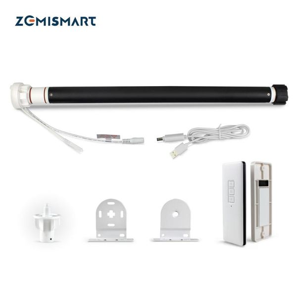 

smart home control zemismart zigbee 3.0 roller shade motor built in battery for 38mm tube tuya life app alexa google