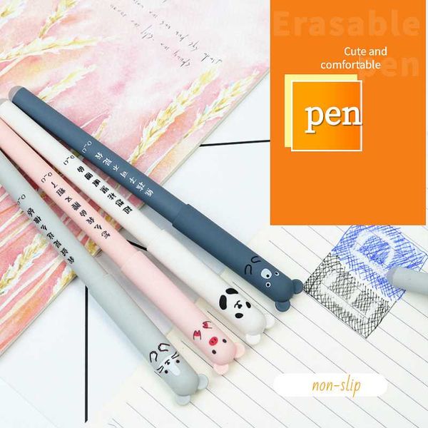 

gel pens cute non-slip student erasable pen high temperature fade 0.35mm blue or black ink refills
