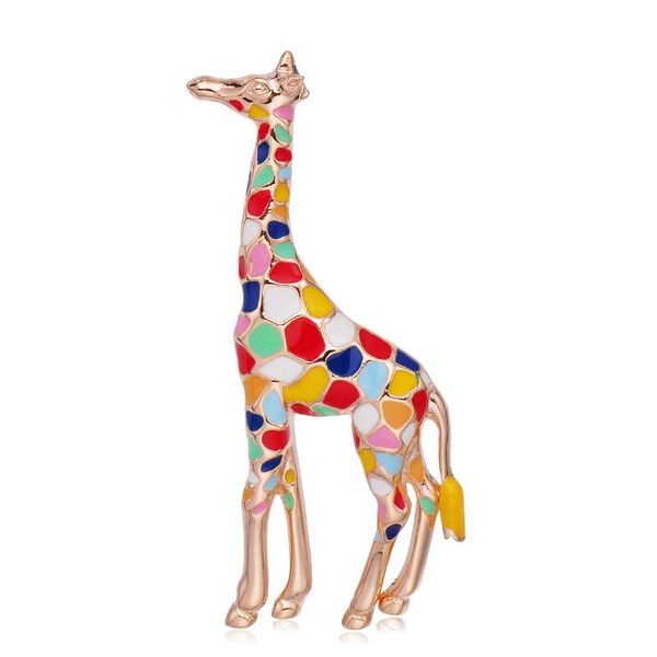 

pins, brooches 2021 the sell cute giraffe brooch female accessories animal pin buckle woman suit coat jewelry, Gray