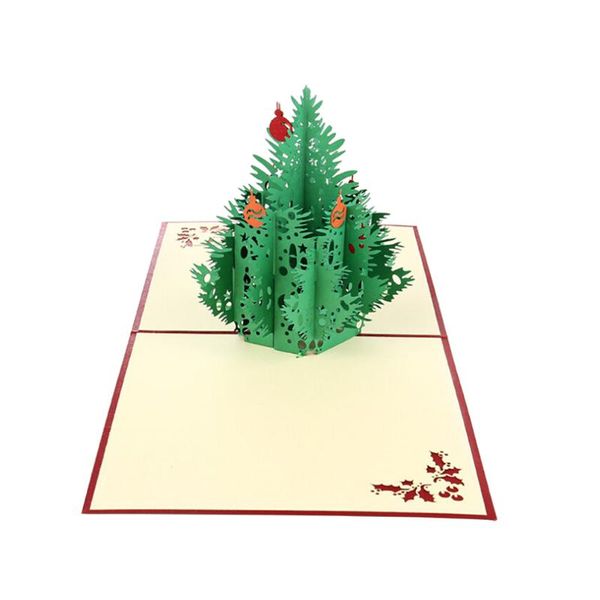

greeting cards christmas tree for holiday cut with envelope