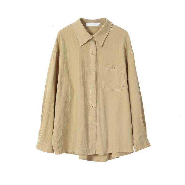 

2021 women new spring white turn down collar with pocket womens and blouses fashion shirt blusas roupa feminina yxj8