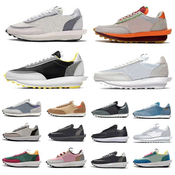 

clot ldv waffle daybreak running shoes fragment varsity blue summit white black nylon wolf grey platform shoe women men trainers sports