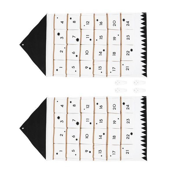 

storage bags 2pcs unique christmas calendar bag wall hanging house decor